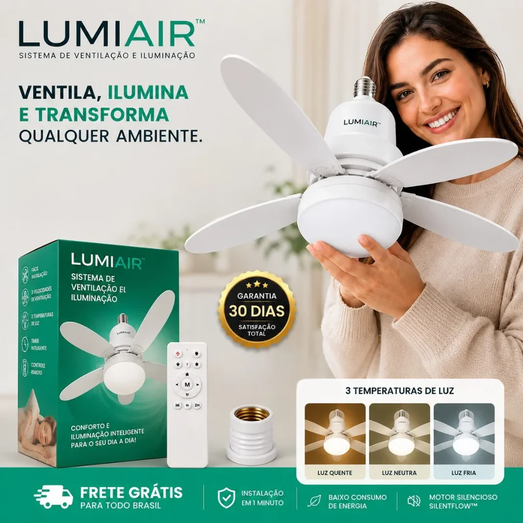 LumiAir Ventilador Inteligente com LED